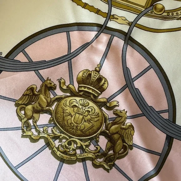Hermès Pink and Gold Scarf - Picture 5 of 8